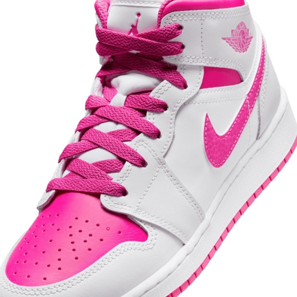 Nike Air Jordan 1 Mid GS Fire Pink  6.5Y/8W